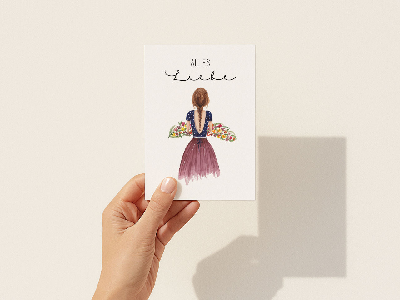 Alles Liebe - Blumenstrauß-Mädchen