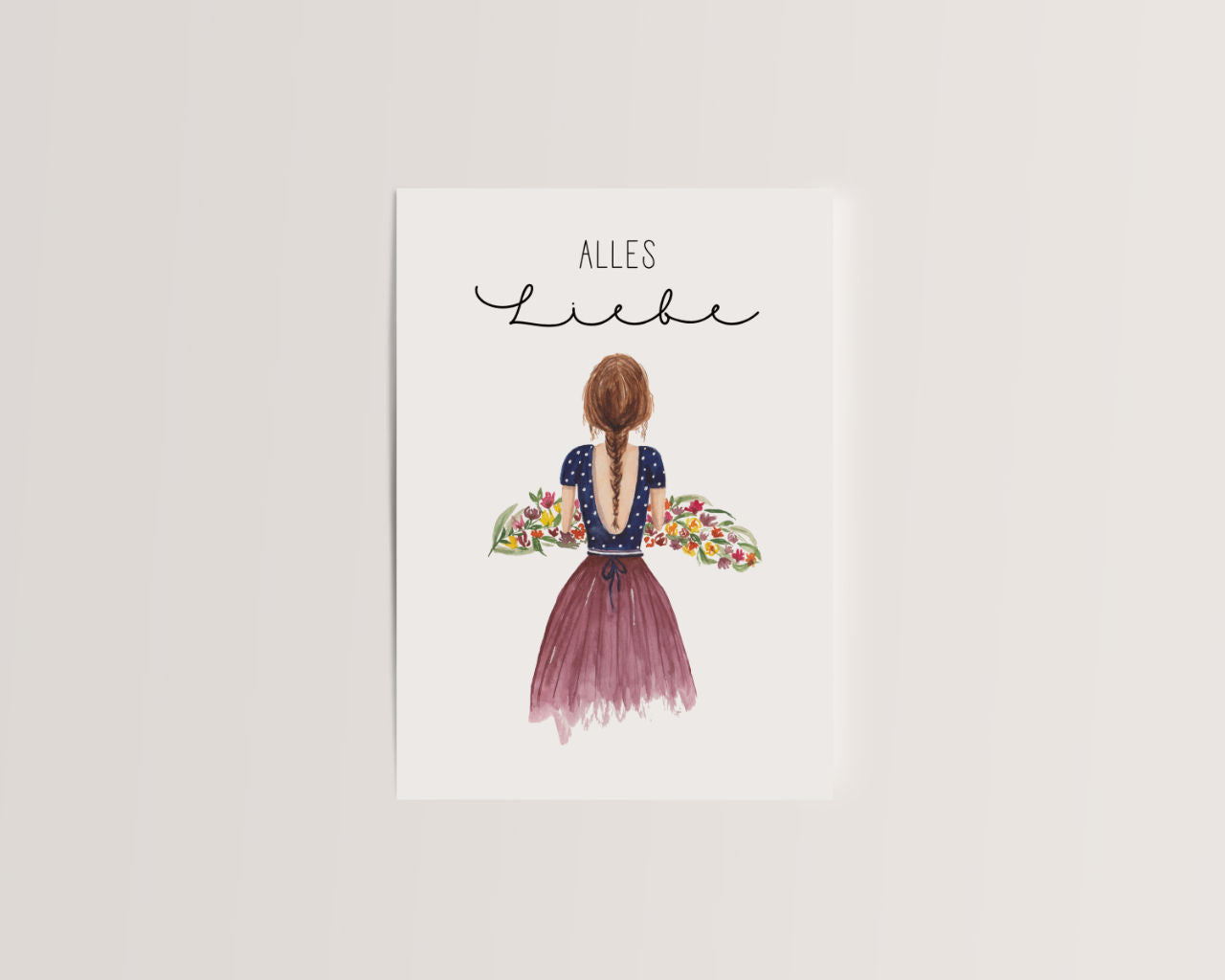 Alles Liebe - Blumenstrauß-Mädchen