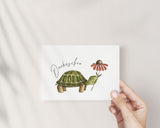 Dankeschön – Schildkröte mit Blüte
