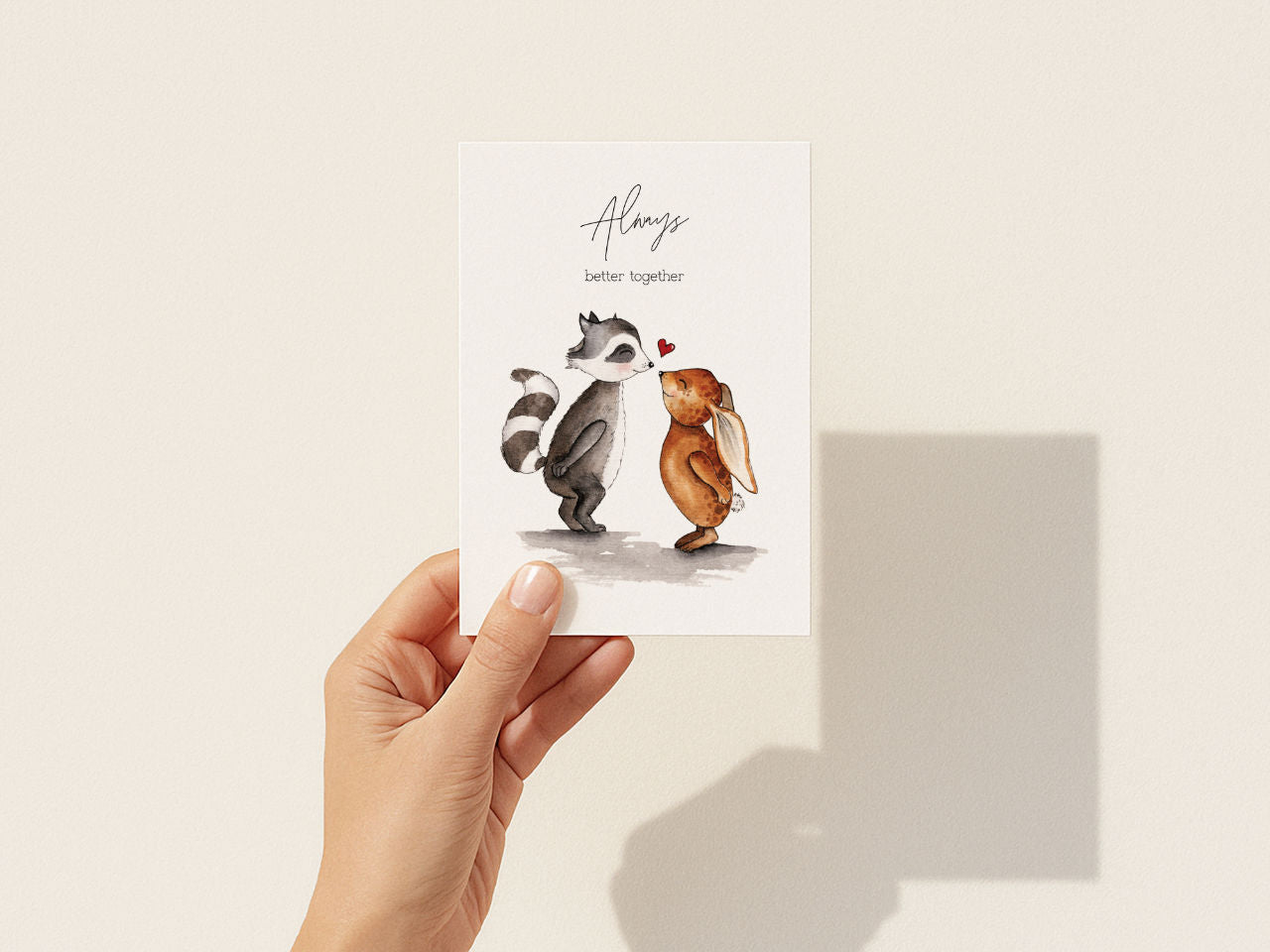 Always better together – Waschbär & Hase
