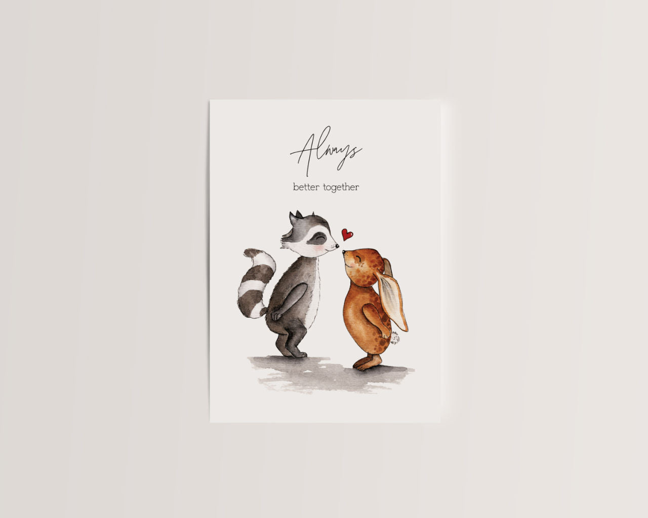 Always better together – Waschbär & Hase