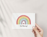 Gute Besserung – Regenbogenkarte mit Herz