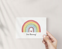 Gute Besserung – Regenbogenkarte mit Herz