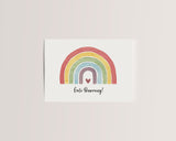 Gute Besserung – Regenbogenkarte mit Herz