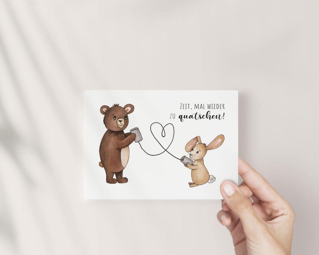 Lass mal wieder quatschen – Bär & Hase Dosentelefon