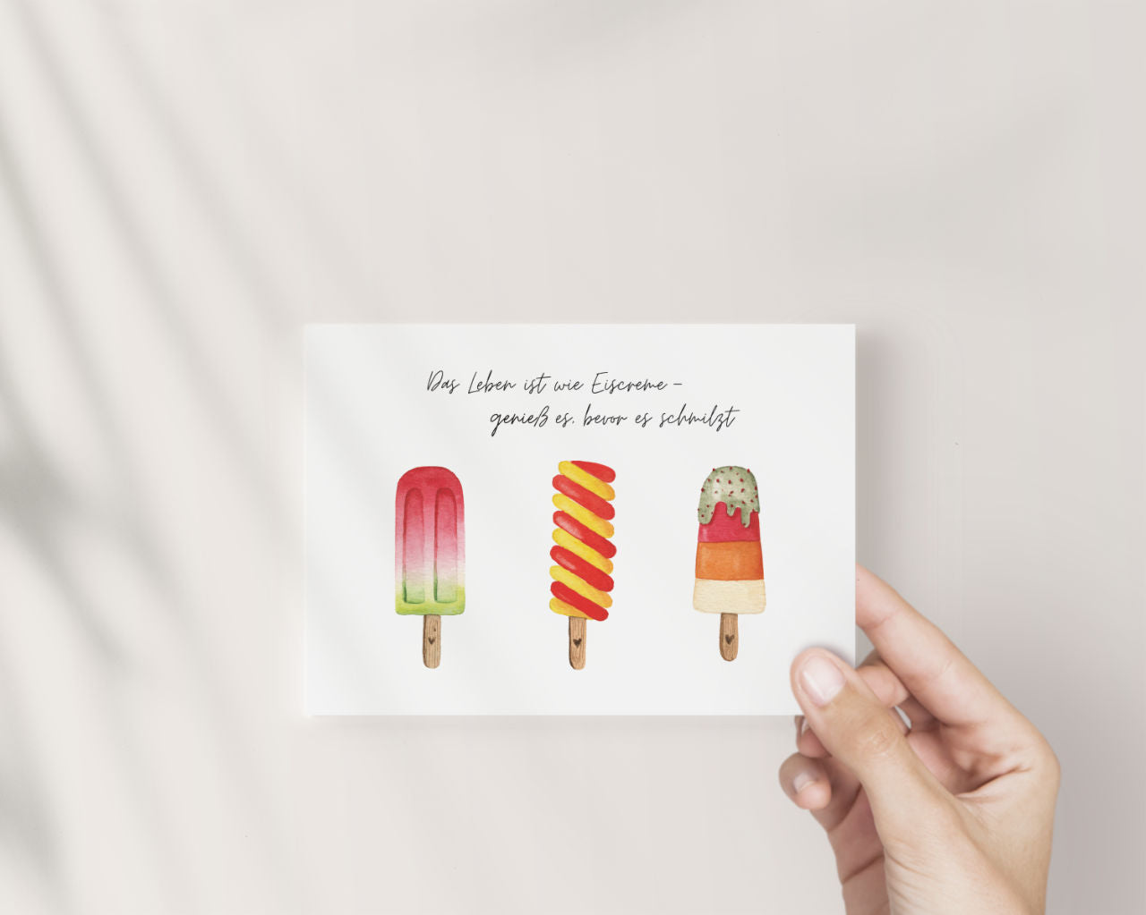 Das Leben ist wie Eiscreme – Buntes Eis am Stiel