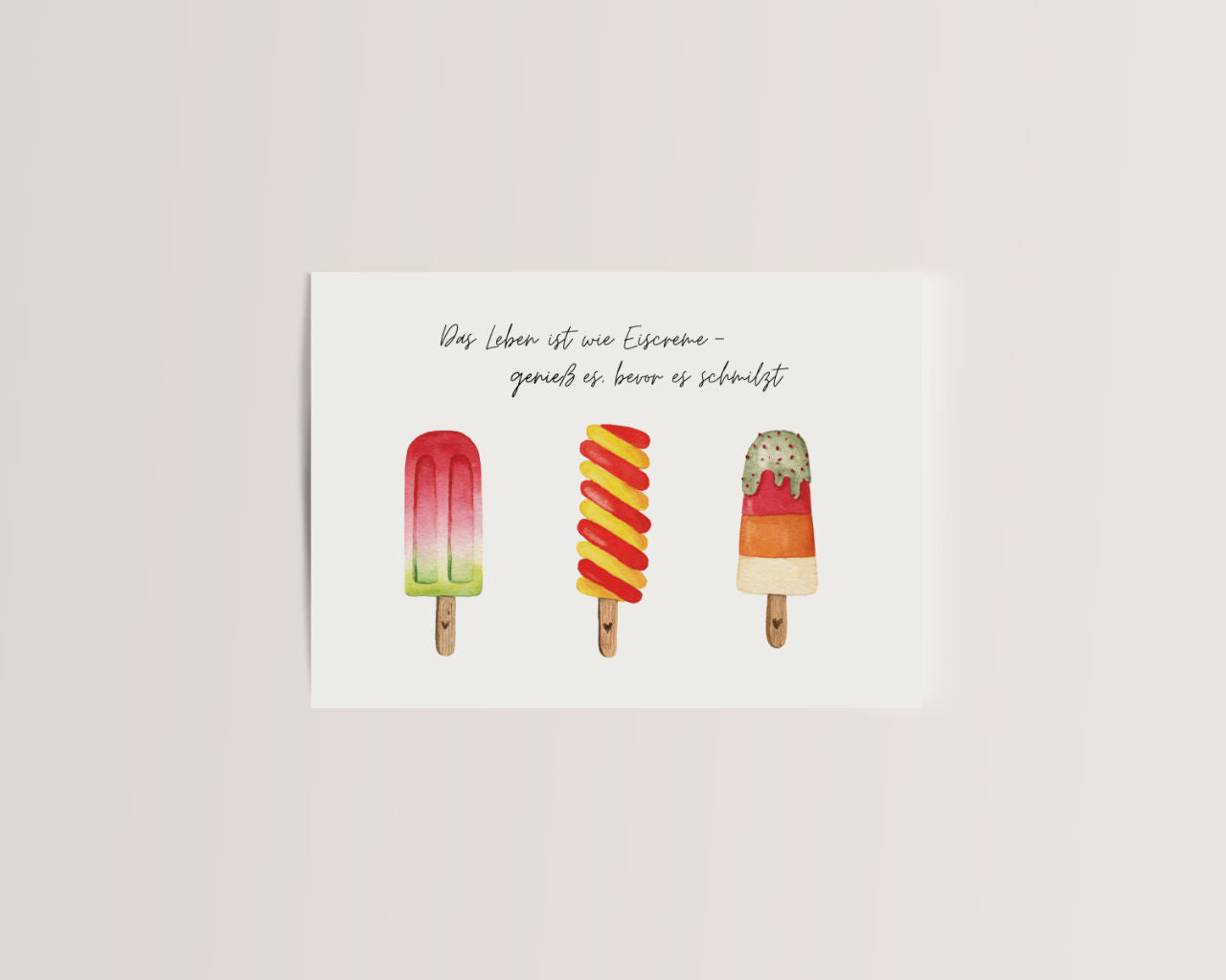 Das Leben ist wie Eiscreme – Buntes Eis am Stiel