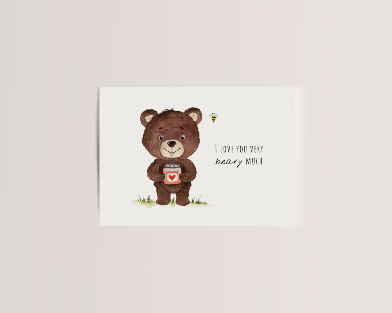I love you very beary much – Marmeladenbär mit Biene
