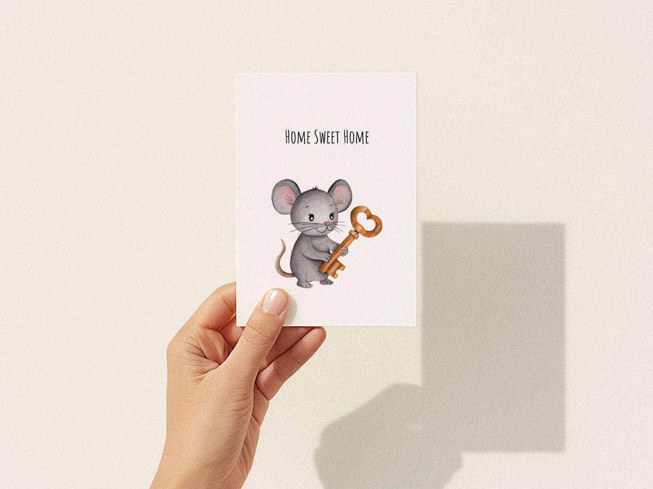 Home sweet home – Maus mit goldenem Schlüssel