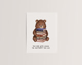 Ich hab gute Laune – Bär mit Bücherstapel