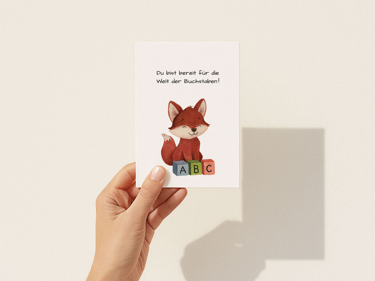 Du bist bereit – Fuchs mit ABC-Würfeln