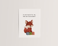 Du bist bereit – Fuchs mit ABC-Würfeln