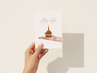 Alles Gute – Muffin mit Kerze