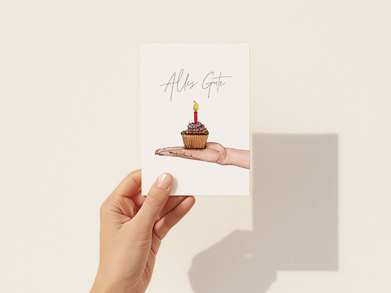Alles Gute – Muffin mit Kerze