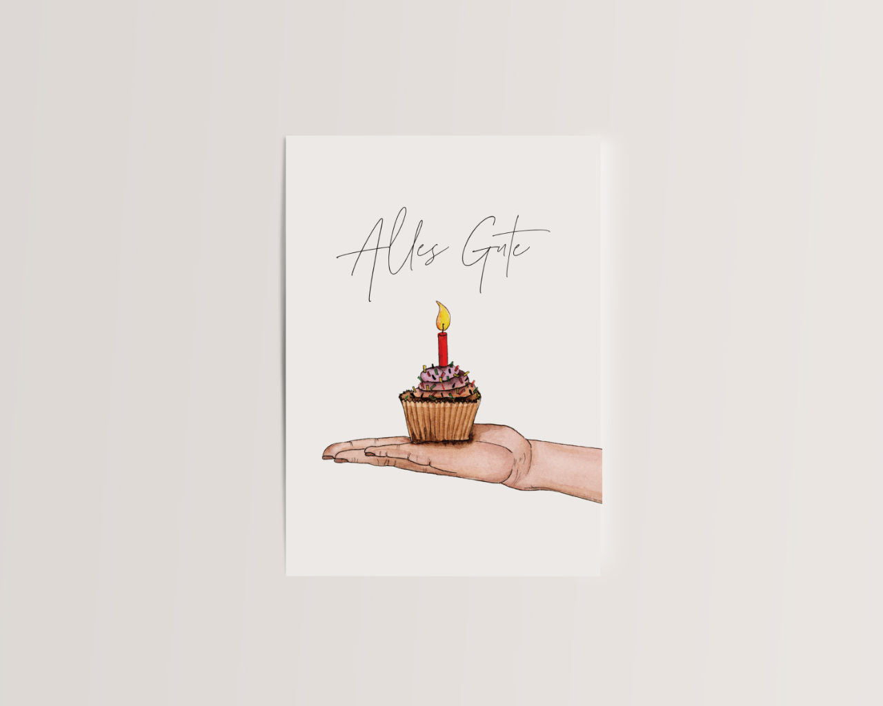 Alles Gute – Muffin mit Kerze