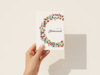 Herzlichen Glückwunsch – Bunter Blumenkranz