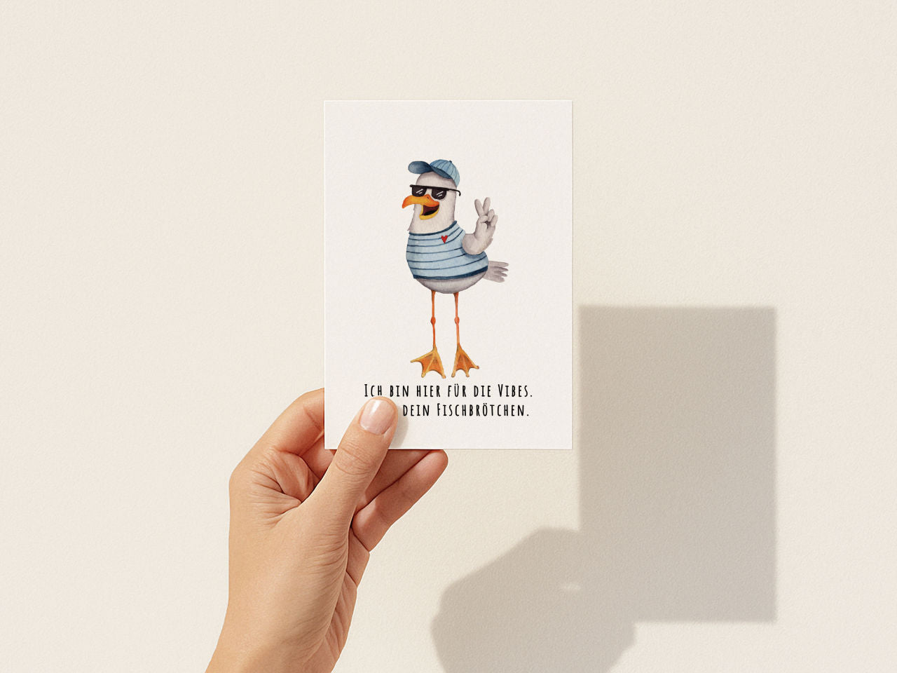Ich bin hier für die Vibes. Und dein Fischbrötchen. – Partymöwe