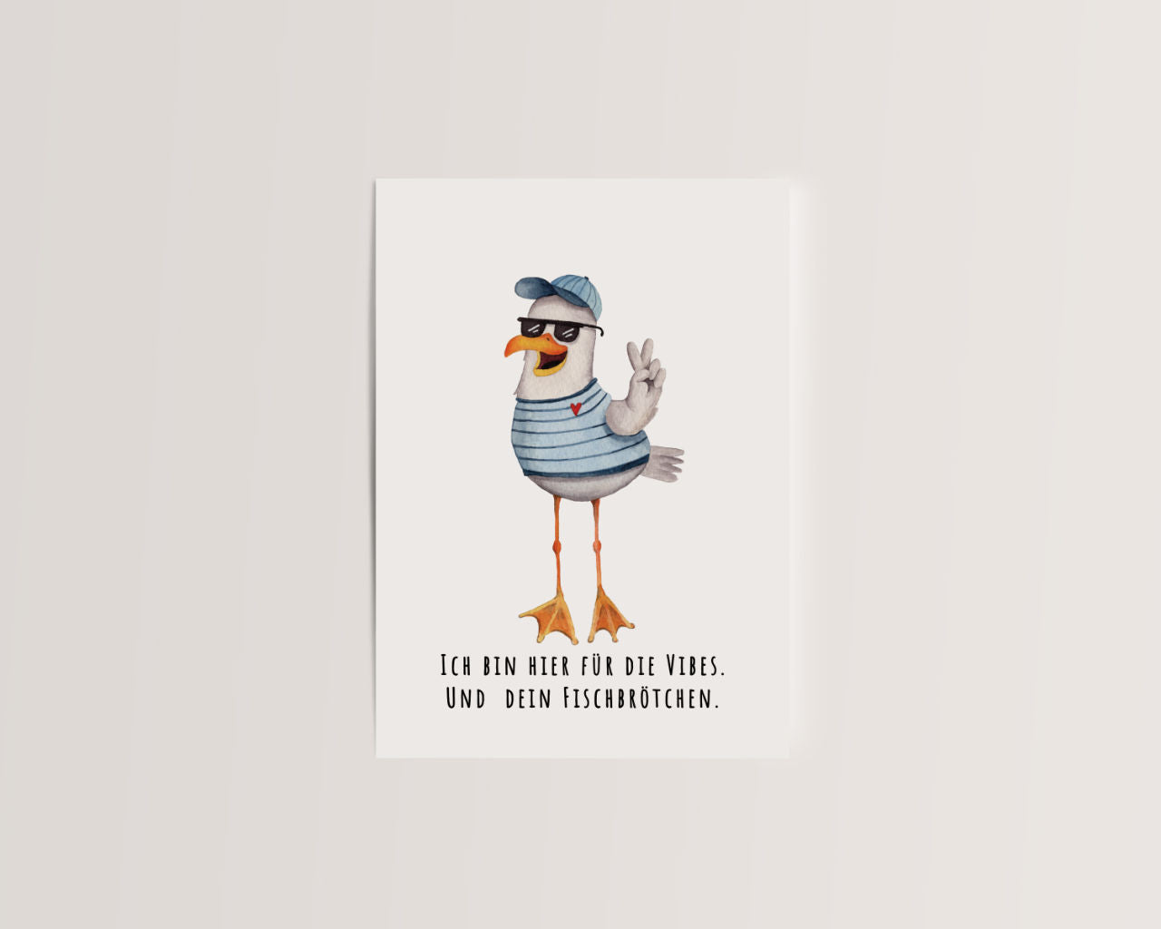 Ich bin hier für die Vibes. Und dein Fischbrötchen. – Partymöwe