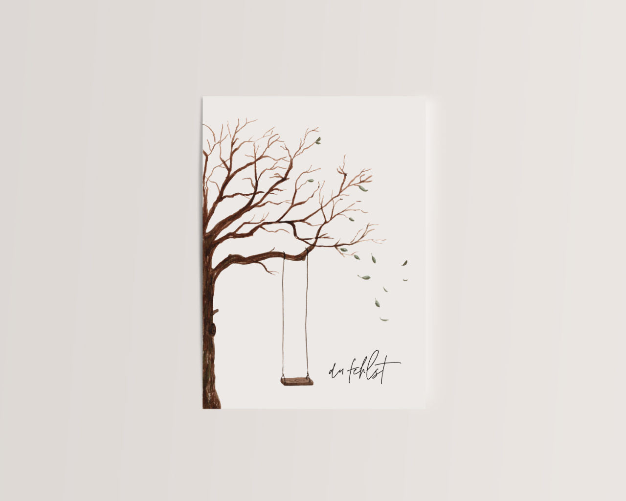 Du fehlst – Baum mit Schaukel