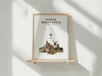 Porta Westfalica Skyline-Collage - Kunstdruck