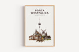 Porta Westfalica Skyline-Collage - Kunstdruck