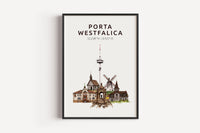 Porta Westfalica Skyline-Collage - Kunstdruck