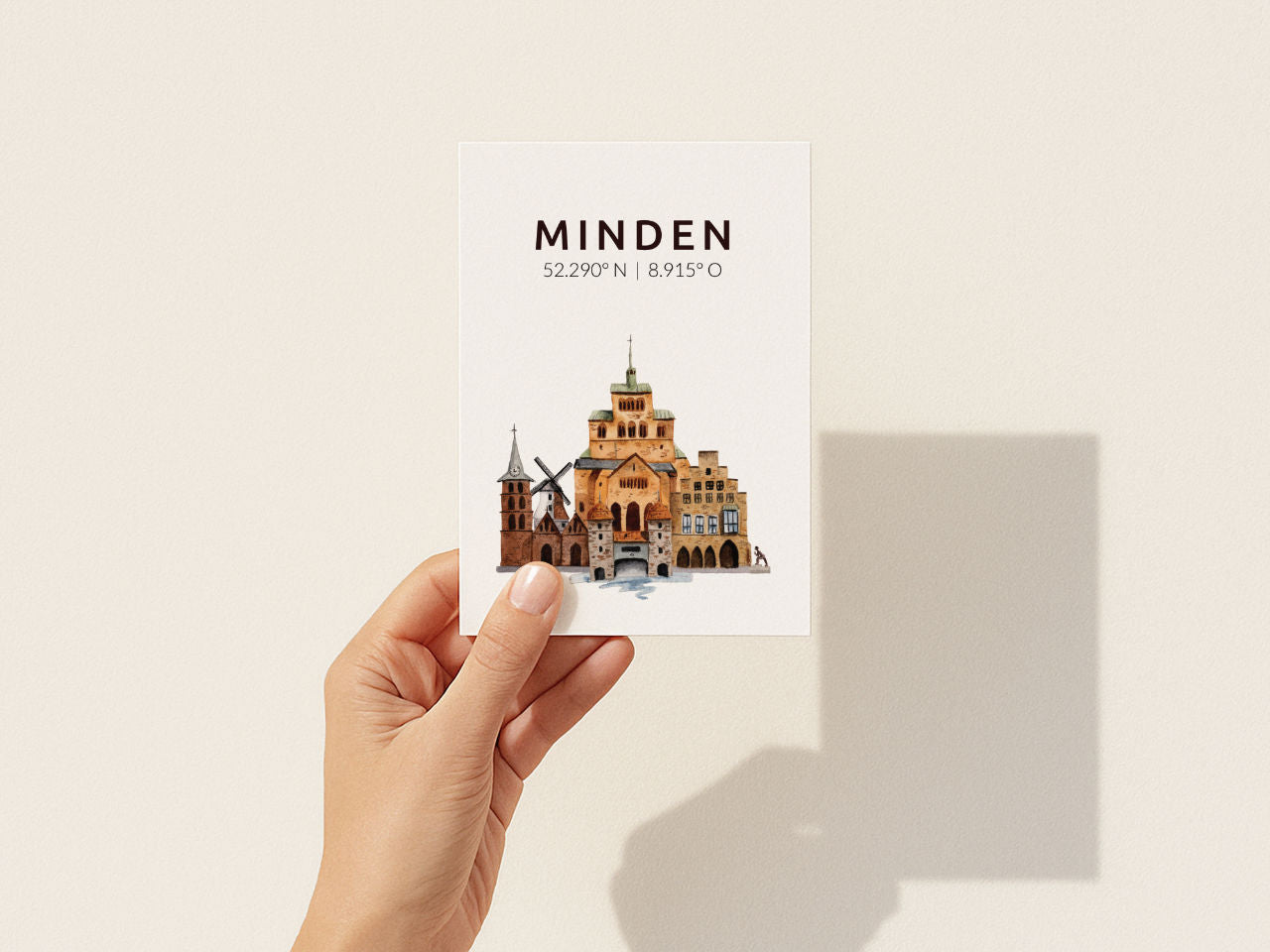 Minden Skyline-Collage - Postkarte