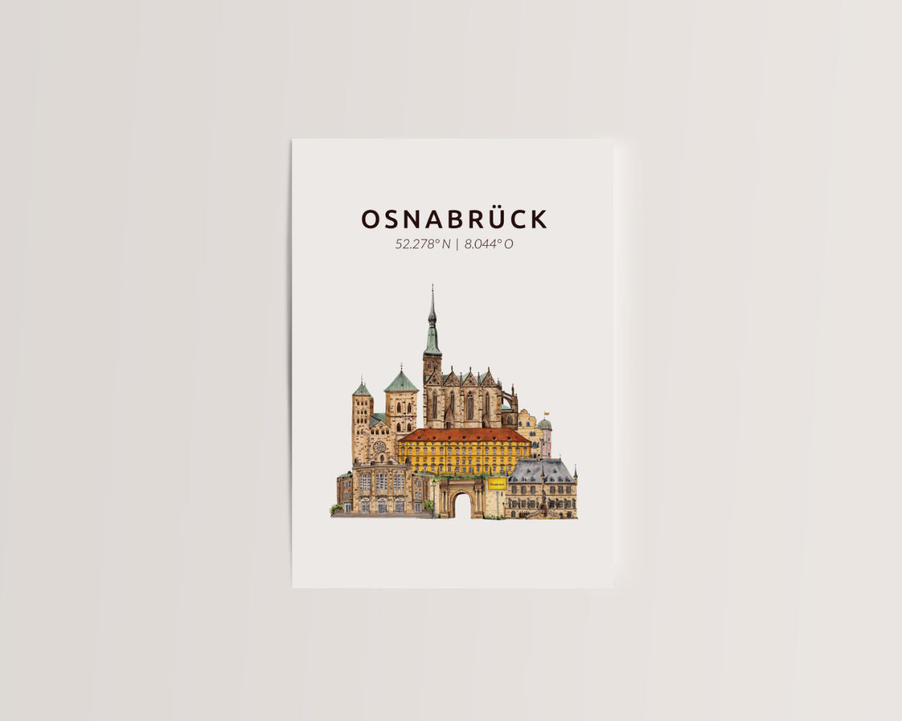 Osnabrück Skyline-Collage - Postkarte