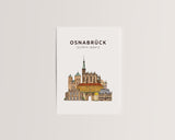 Osnabrück Skyline-Collage - Postkarte
