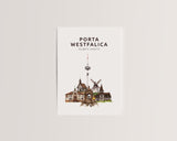 Porta Westfalica Skyline-Collage - Postkarte