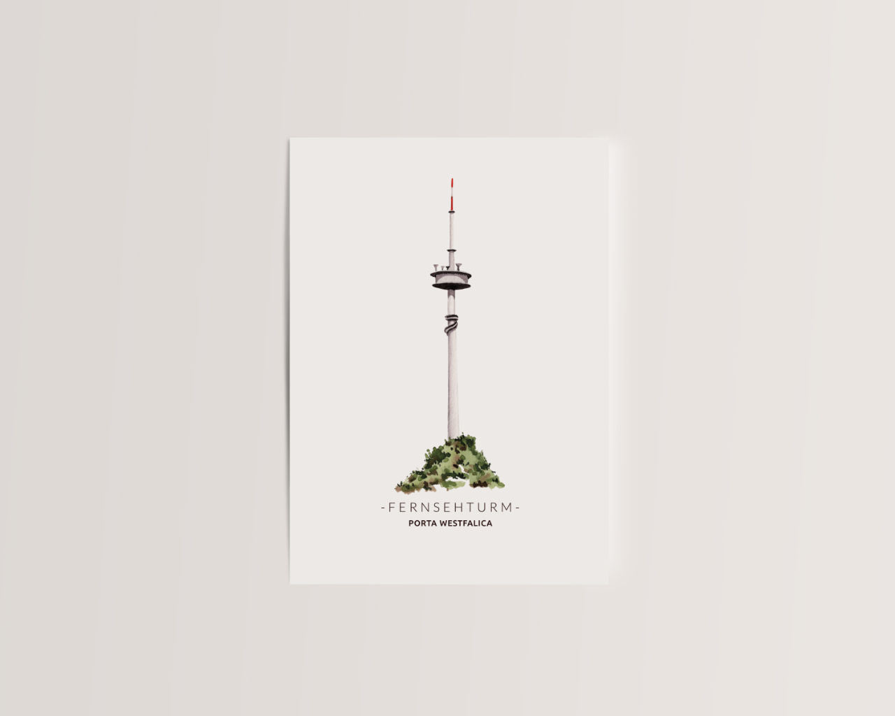 Porta Westfalica Fernsehturm - Postkarte