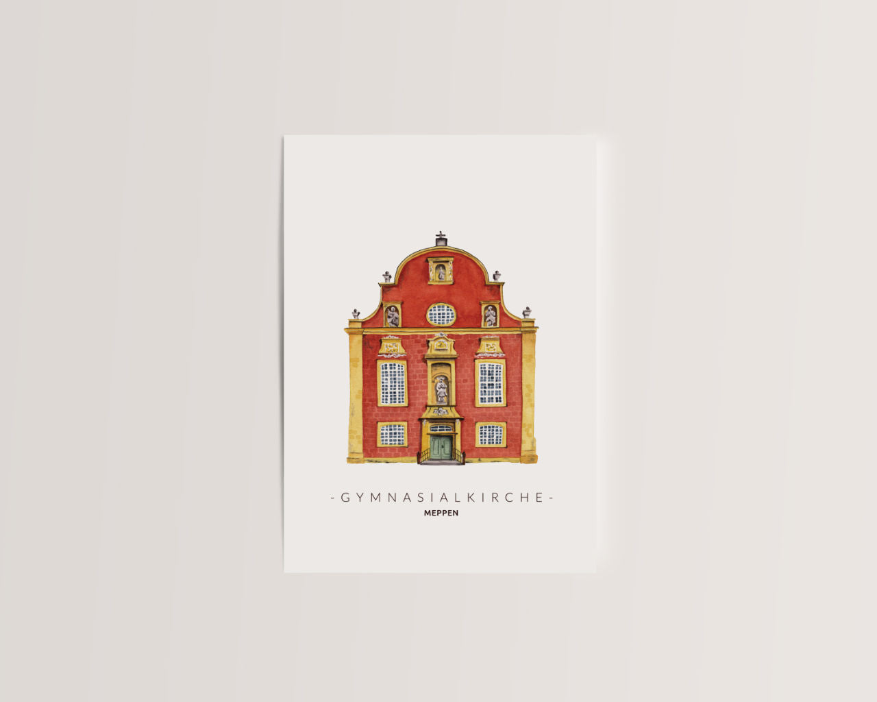 Meppen Gymnasialkirche - Postkarte