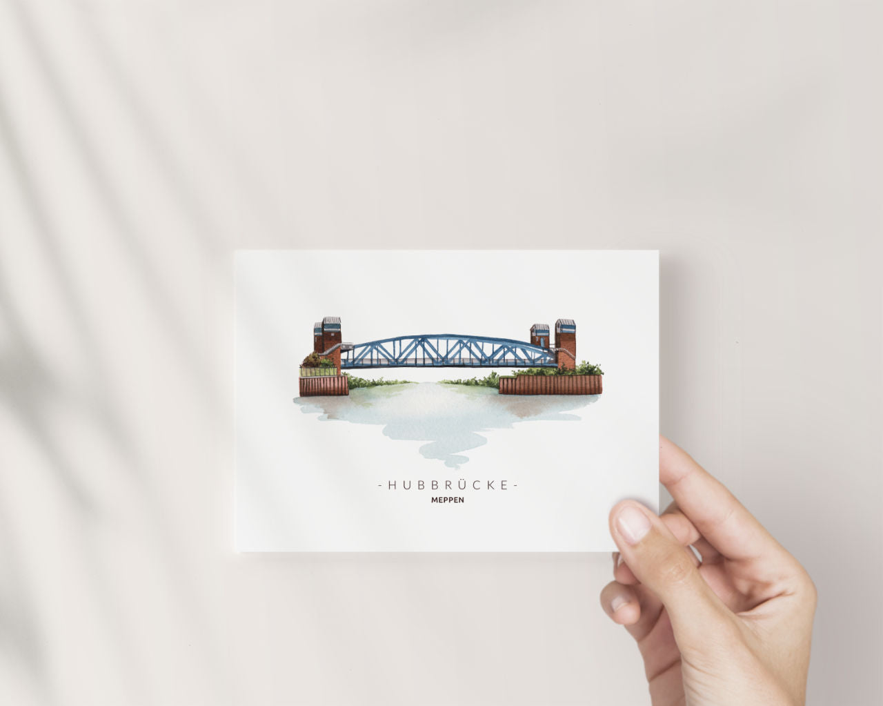 Meppen Hubbrücke - Postkarte