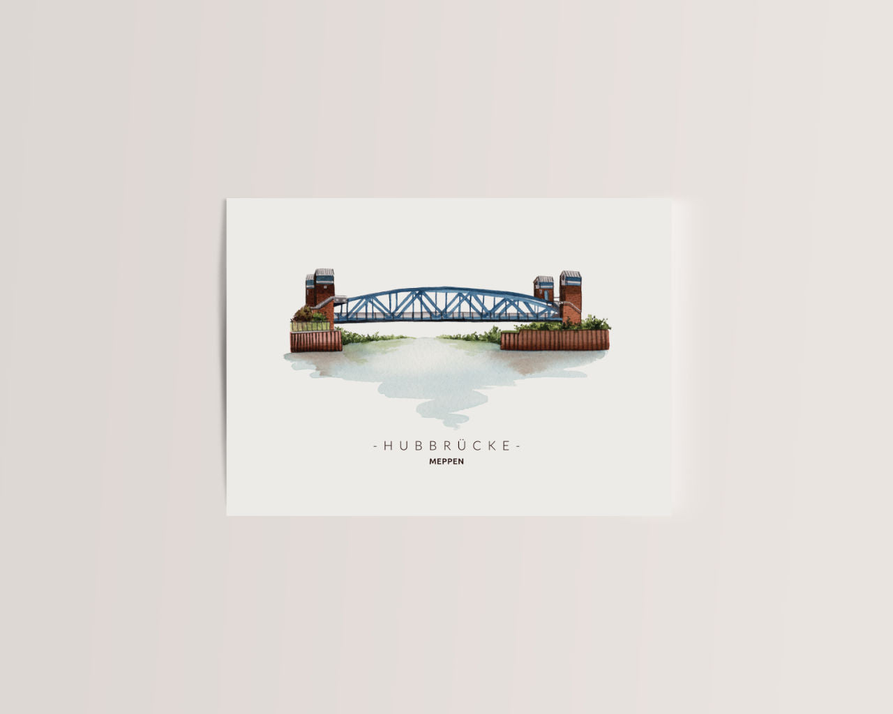 Meppen Hubbrücke - Postkarte