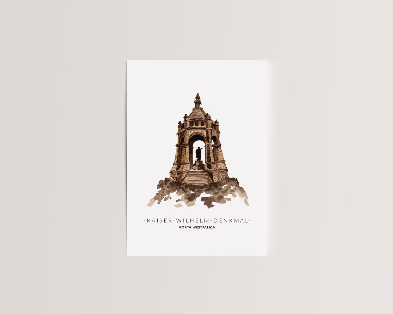 Porta Westfalica Kaiser-Wilhelm-Denkmal - Postkarte