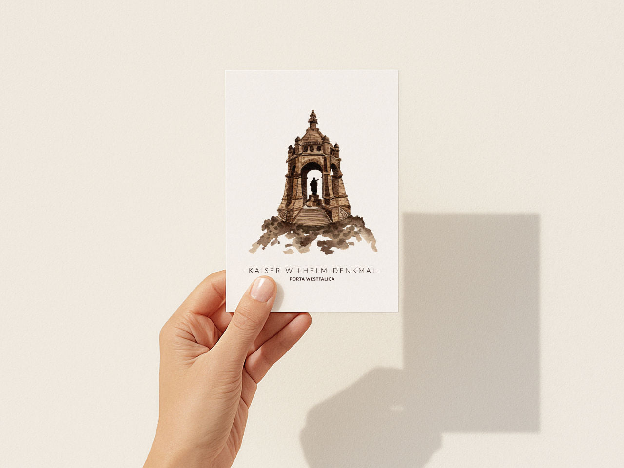 Porta Westfalica Kaiser-Wilhelm-Denkmal - Postkarte