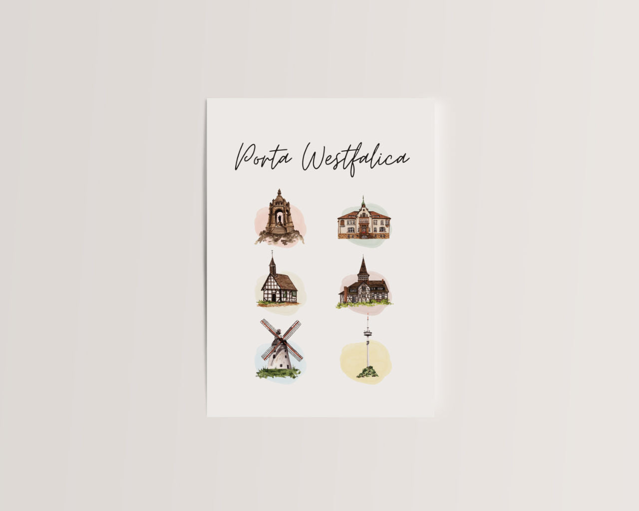 Porta Westfalica Sehenswürdigkeiten - Postkarte