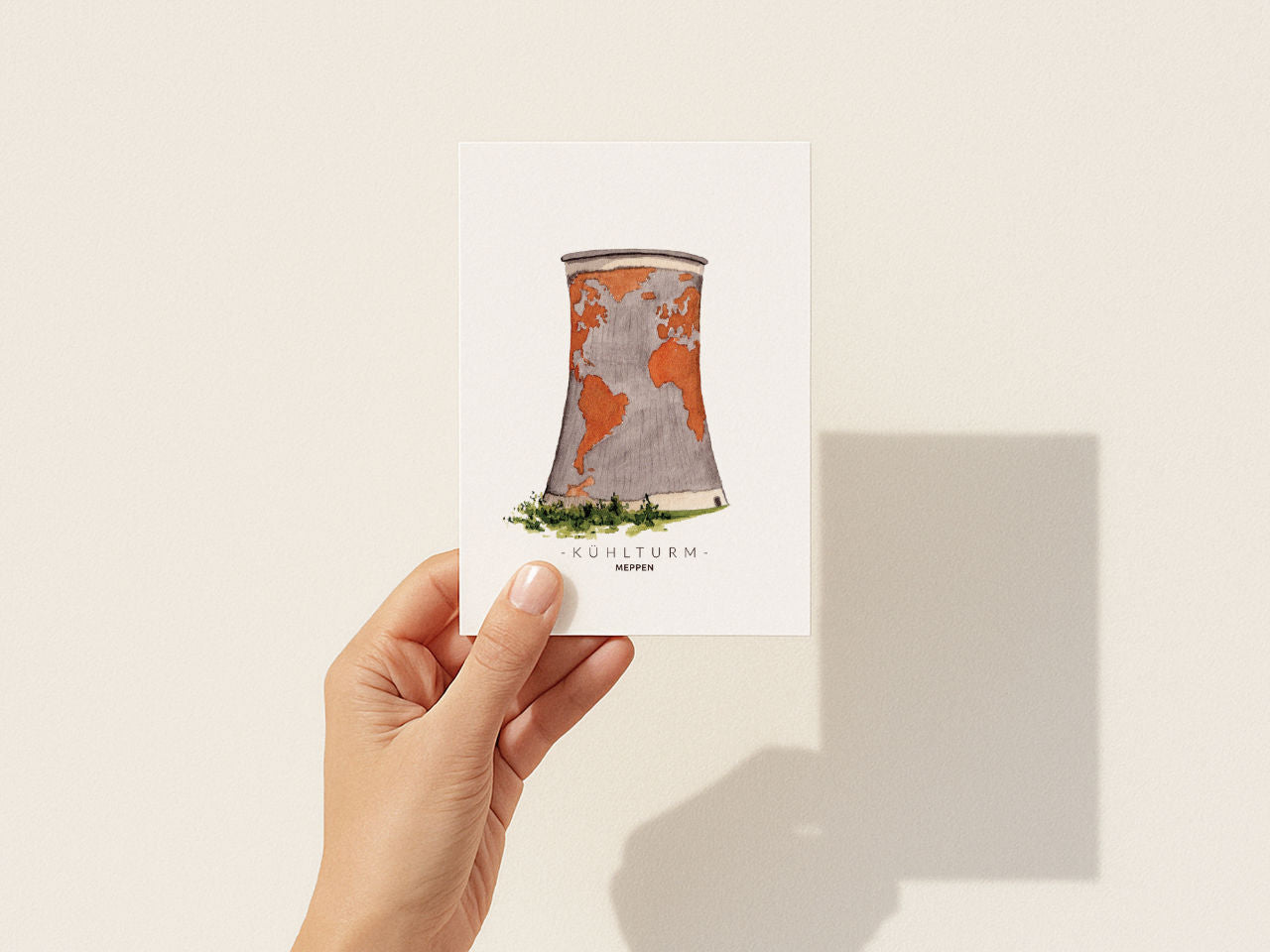 Meppen Kühlturm - Postkarte
