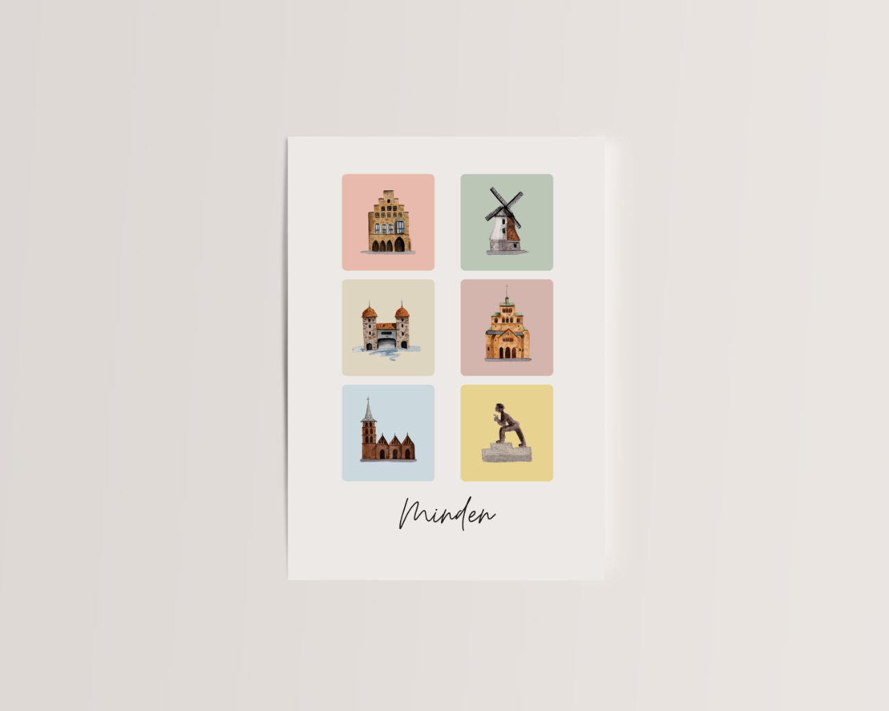 Minden Sehenswürdigkeiten - Postkarte