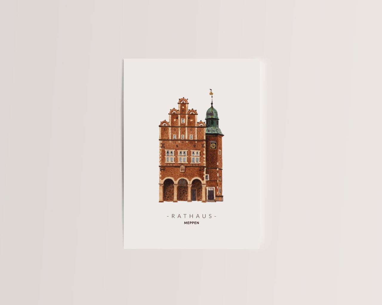 Meppen Rathaus - Postkarte