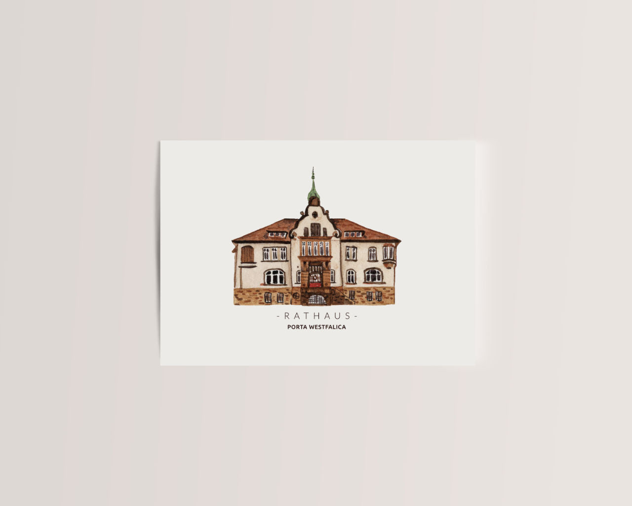 Porta Westfalica Rathaus - Postkarte