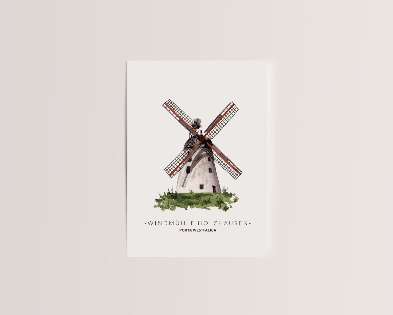Porta Westfalica Windmühle Holzhausen - Postkarte