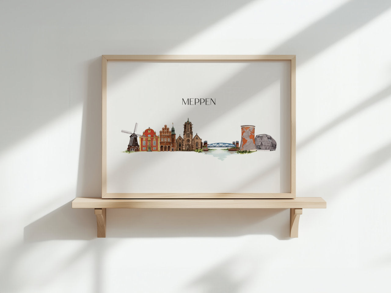 Meppen Skyline - Kunstdruck