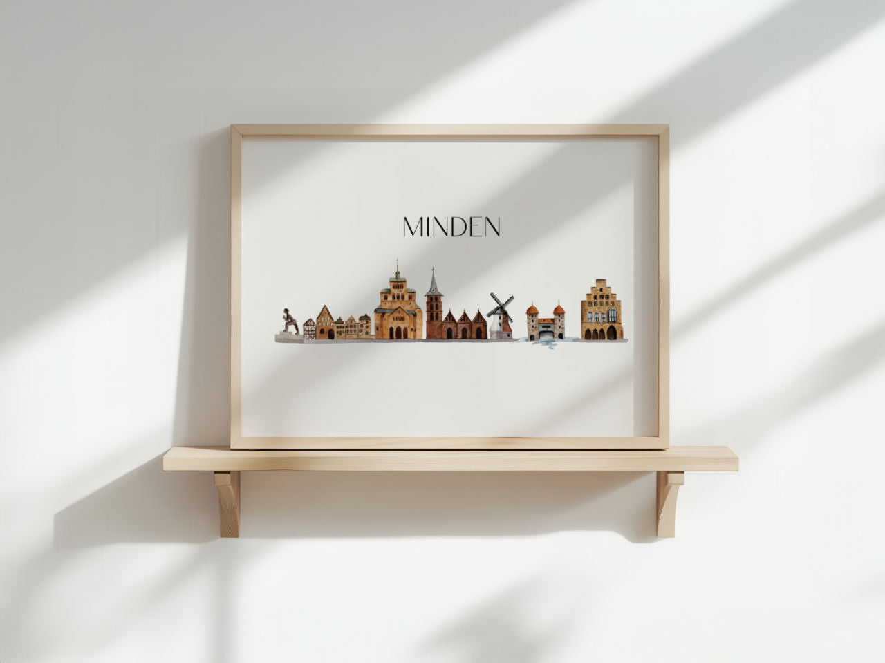 Minden Skyline - Kunstdruck