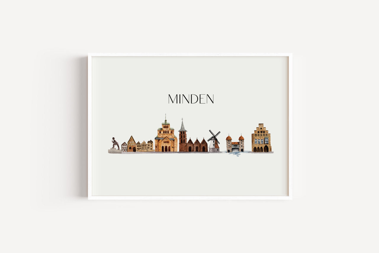 Minden Skyline - Kunstdruck