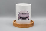 Silberner Sportwagen Front - Tasse 340ml