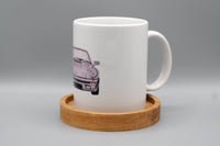 Silberner Sportwagen Front - Tasse 340ml