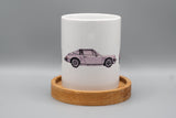 Silberner Sportwagen Rundumansicht - Tasse 340ml