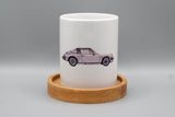 Silberner Sportwagen Seitenansicht - Tasse 340ml