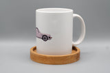 Silberner Sportwagen Seitenansicht - Tasse 340ml